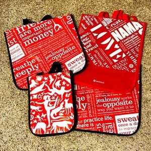 Lululemon (4) Reusable Tote Bags